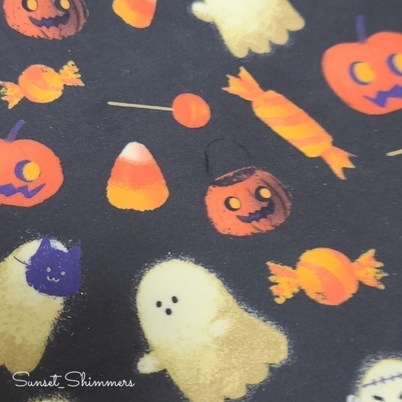 8PC Cupcakes & Cashmere Halloween GHOST Jack Pumpkin Melamine Dinner Plate SET - Picture 6 of 7